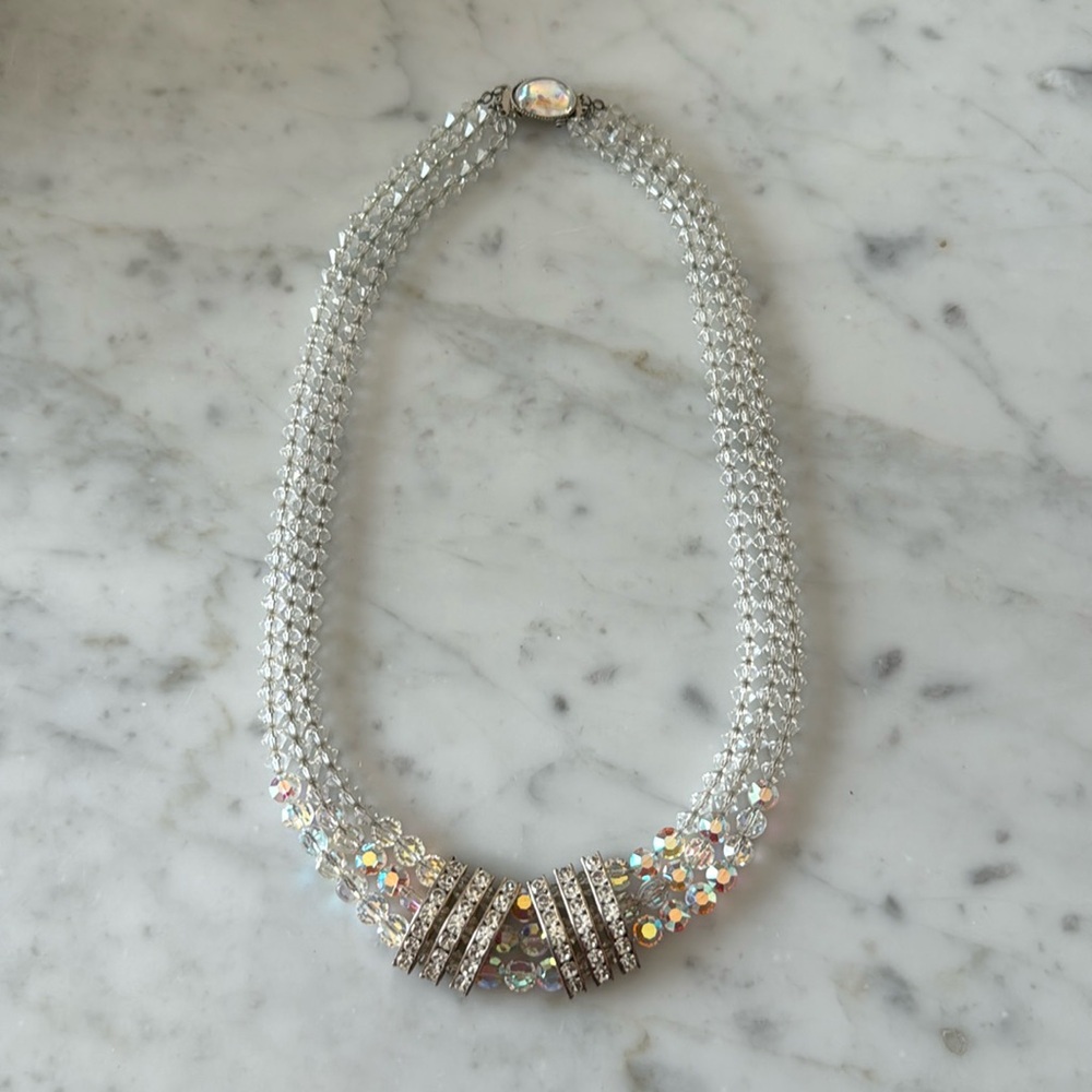 Iridescent beaded Necklace
